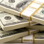 Stack of One Hundred Dollar Bills U.S.